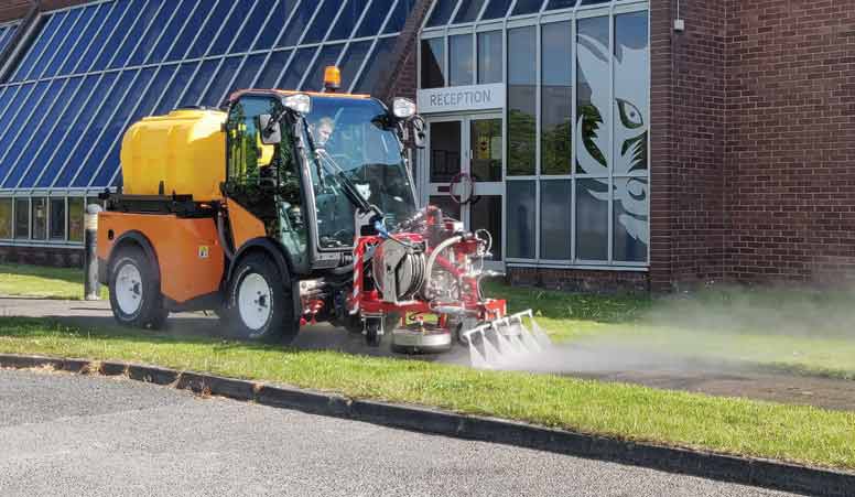 applications - multihog tractor with street cleaner - gallery 6